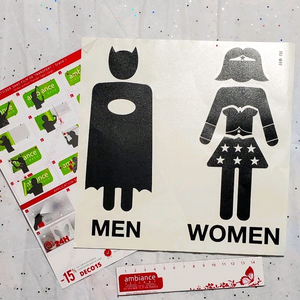 💙Superhero Toilet Decal Set